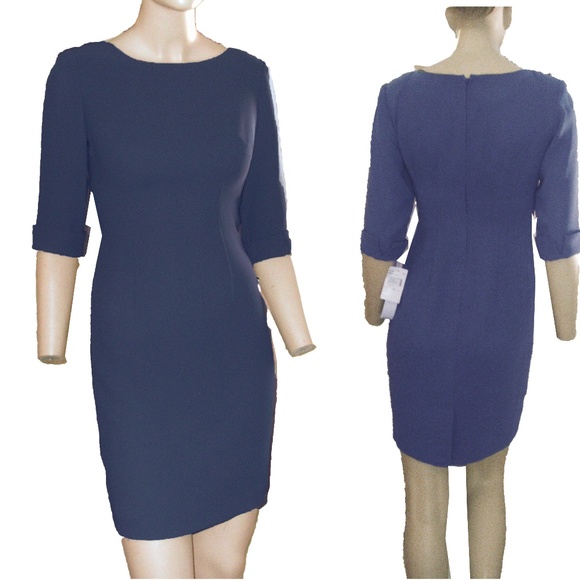 Donna Morgan Dresses & Skirts - New DONNA MORGAN Curvy Sheath Dress 2P French Blue